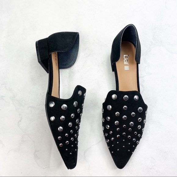 [Bar III] Classic Black Studded Flats - Picture 2 of 4